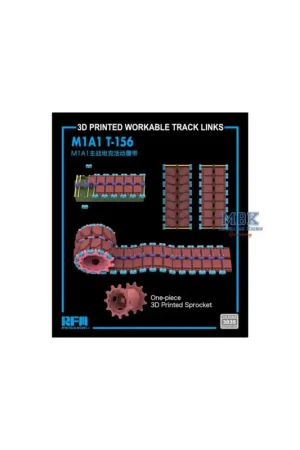 Goedkoop 3D Printed work. tracks T-156 w/One-piece Sprocket