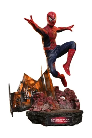 Spider-Man action figure Movie Masterpiece 1/6 Spider-Man (Battle Damaged Version) 30 cm Hoge Kwaliteit