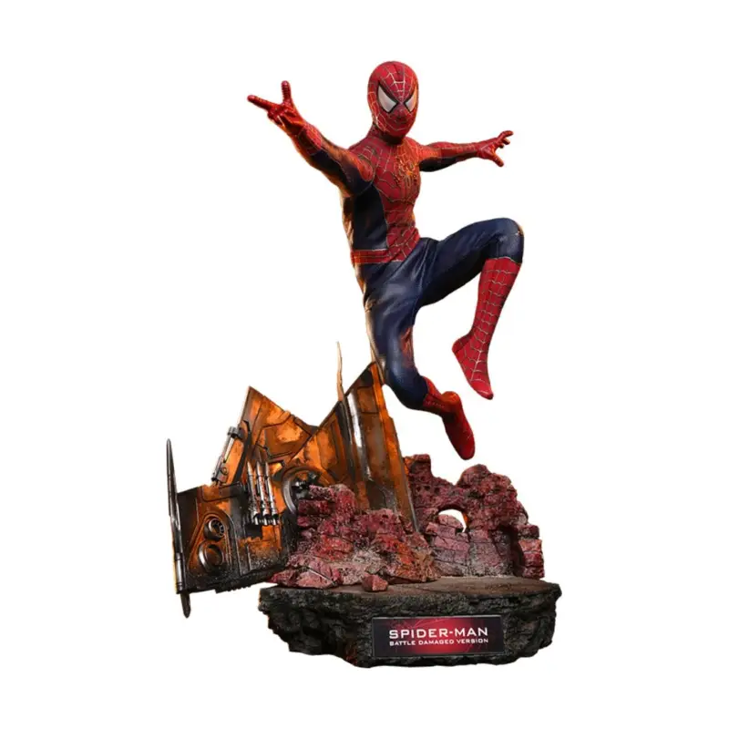 Spider-Man action figure Movie Masterpiece 1/6 Spider-Man (Battle Damaged Version) 30 cm Hoge Kwaliteit
