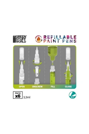 Must-Have Refillable marker - 0.7mm (pack x6)