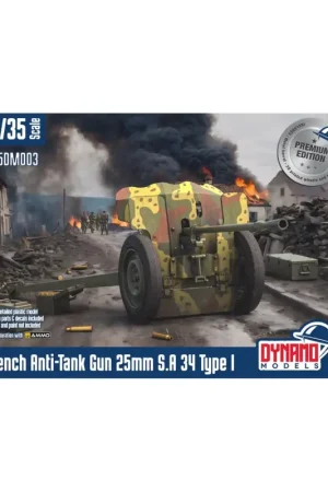 Beperkt Aanbod French anti-tank gun 25mm s.a 34 type i premium edition Schaalmodel