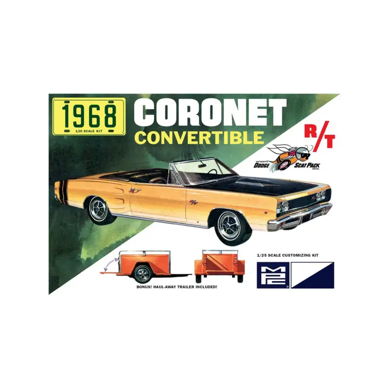 1968 dodge coronet convertible with trailer Schaalmodel Merkproduct