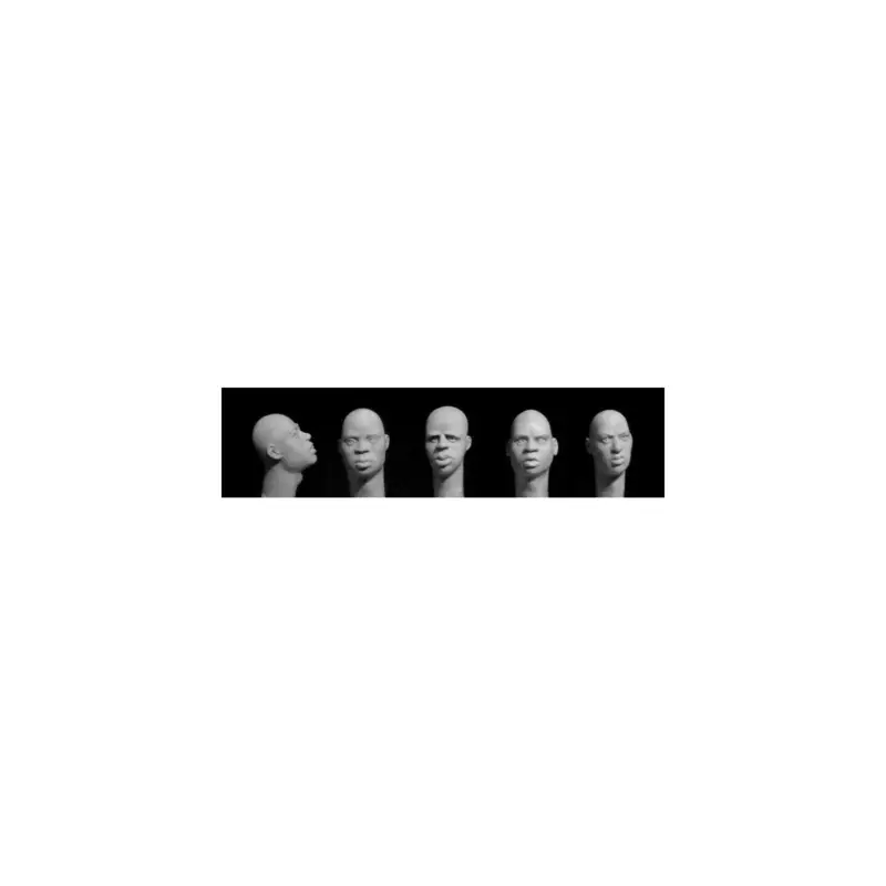 Headset bare heads black african features Figuren Uitverkoop