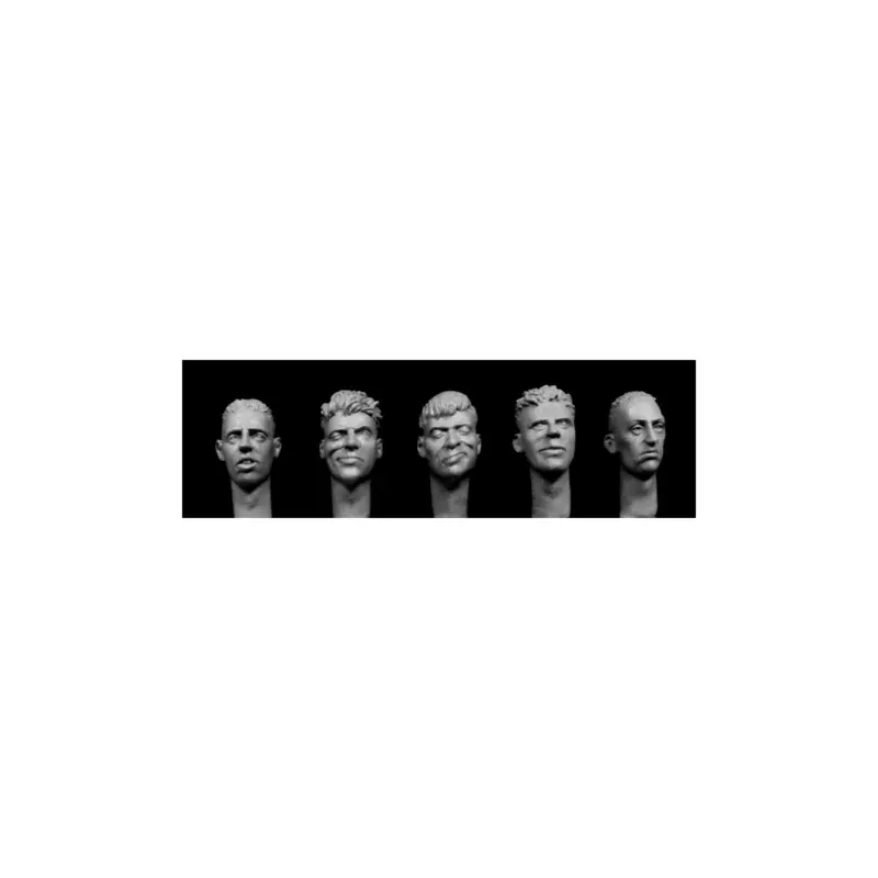 Headset 5 european heads with hair Figuren Hoge Kwaliteit