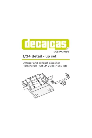 Diffuser and exhaust pipe for porsche 911 rsr lm 2018 (nunu kit) Finale Uitverkoop