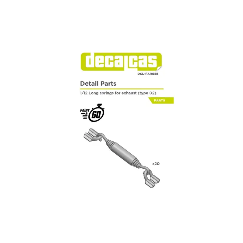 Beperkte Voorraad Long springs for exhausts type 2