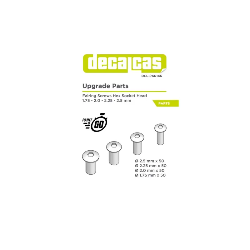 Fairing screws hex socket head 1.75 - 2.0 - 2.25 - 2.5 mm Voordeelprijs