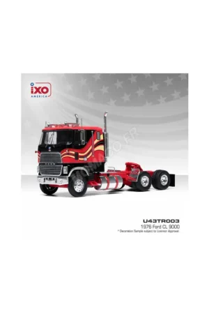 Merkproduct 1976 Ford CL 9000, Red/Black Miniatuurr