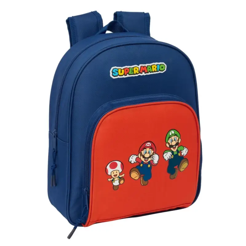 SUPER MARIO - Mario, Luidi, Toad - Backpack '34x28x10cm' Laatste Kans