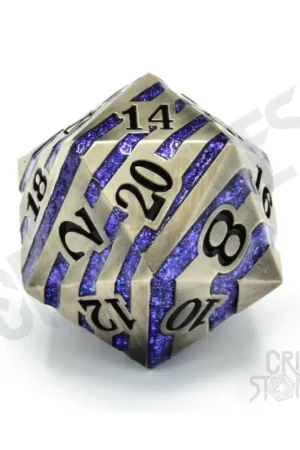 Op = Op CritStones D20 Dice, Metal Engraved Elder, 3 cm