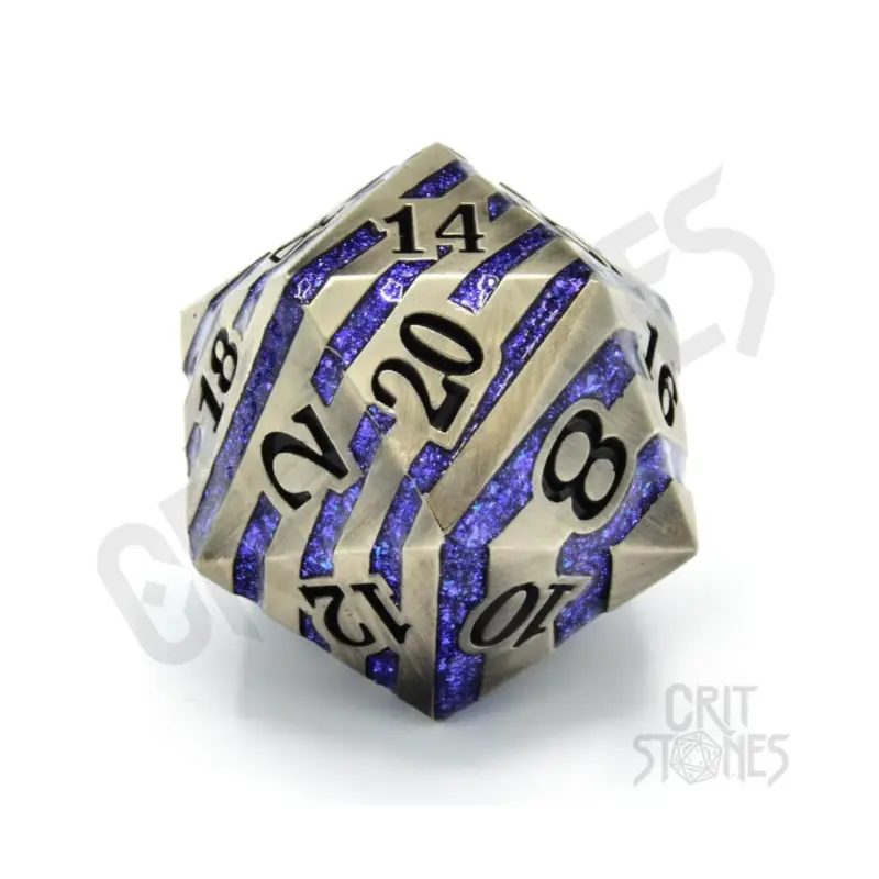 Op = Op CritStones D20 Dice, Metal Engraved Elder, 3 cm