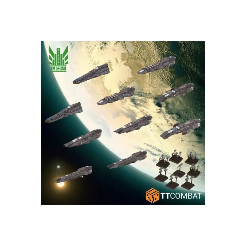 Koopje Dropfleet Commander - UCM Battlefleet Figuurtje