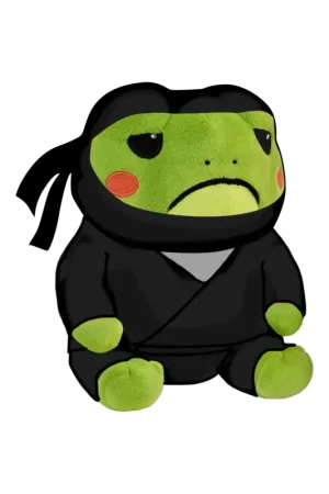 FROWNY FROGS - Ninja - Plush 25cm Direct Verzonden