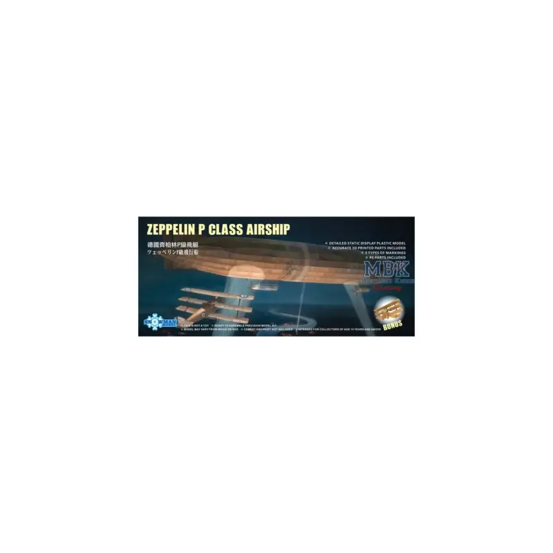 Gecertificeerd Zeppelin P Class Airship w/3D printed N500