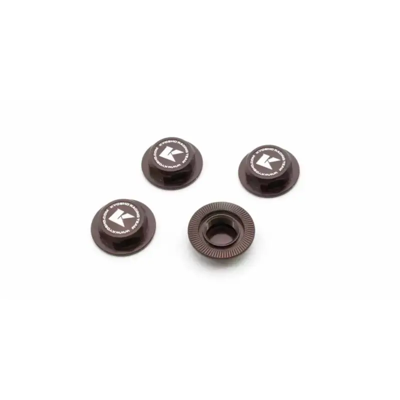 Gereduceerde Prijs Acorn wheel nuts Kyosho Inferno 1:8 (4) Gun Metal