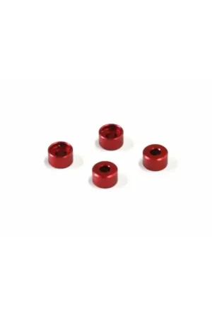 Exclusieve Aanbieding Aluminum Bushings for MZW418 Kyosho Mini-Z MR03 3.0mm (4) Red