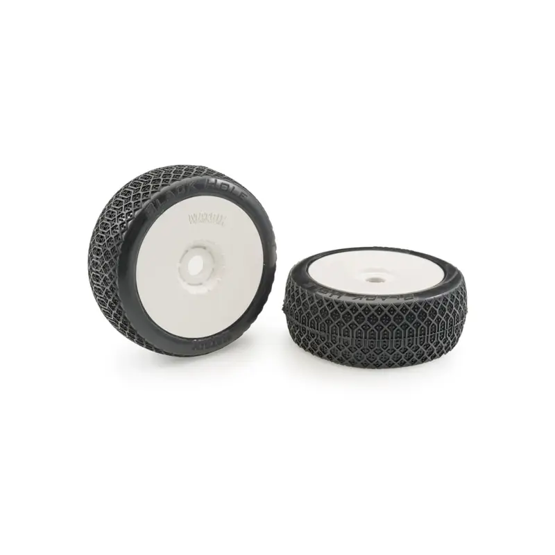 Matrix Buggy 1:8 Blackhole Hard Tires (2) White Rims Must-Have