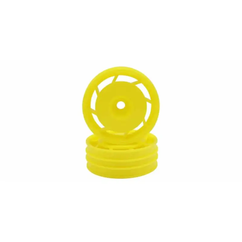 Front Wheels 1:10 Kyosho Ultima 8D 50mm (2) - Yellow Exclusieve Aanbieding