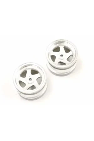 Snelle Levering 5-Spoke Satin Chrome Wheels 1.7 inches (2) Kyosho Optima