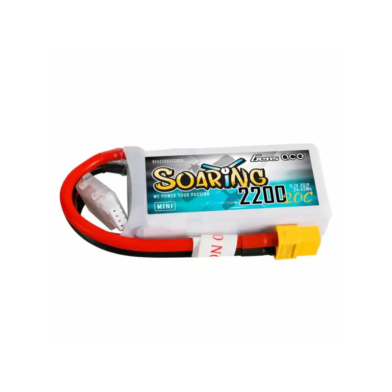 Koop Vandaag GensAce Mini LiPo 3S 11.1V-2200-20C 77x34x26mm 144g (XT60)