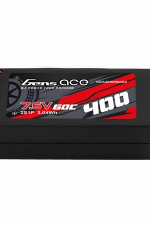 GensAce Mini 1:28 LiPo 2S HV 2.0 7.6V-400-60C(JST) 44x23x12mm 19g Premium