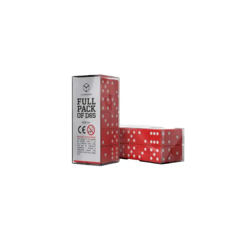 Merkproduct D6 Pack - Red & White