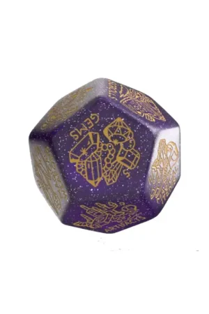 Treasure Generator Dice - Sparkling Purple & Gold Veilige Betaling