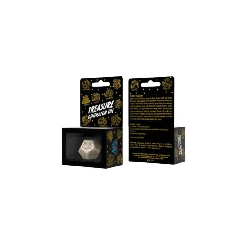 Treasure Generator Dice - Beige & Black Direct Verzonden