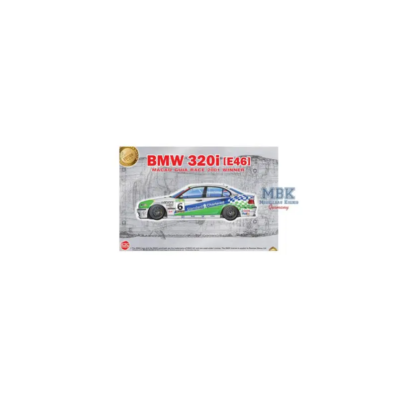 BMW 320i E46 Touring Macau 2001 Winner Schaalmodel Nieuw