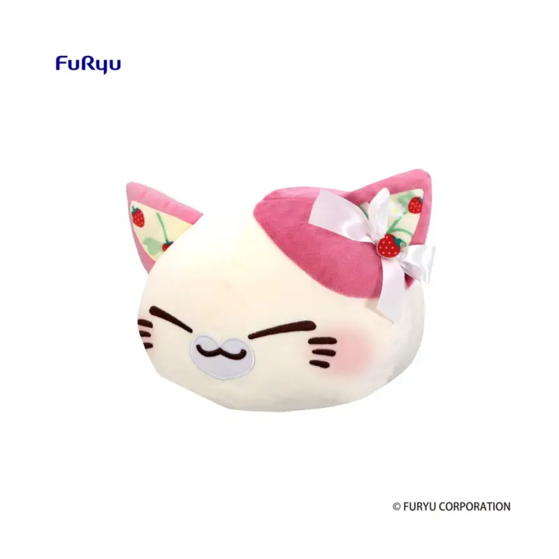 Nemuneko Cat soft toy Sweet Big Plush Berry Pink 35 cm Express Levering