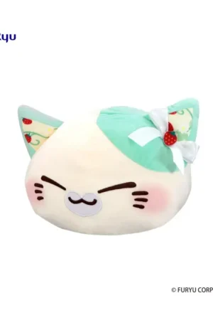 Nemuneko Cat soft toy Sweet Big Plush Mint Green 35 cm Weekendaanbieding