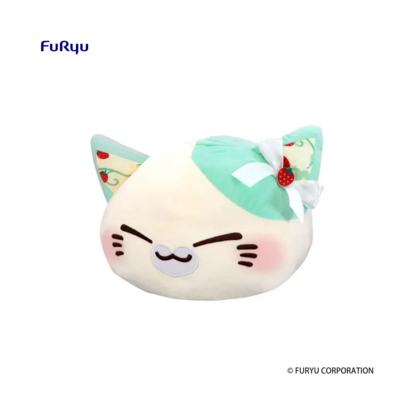 Nemuneko Cat soft toy Sweet Big Plush Mint Green 35 cm Weekendaanbieding