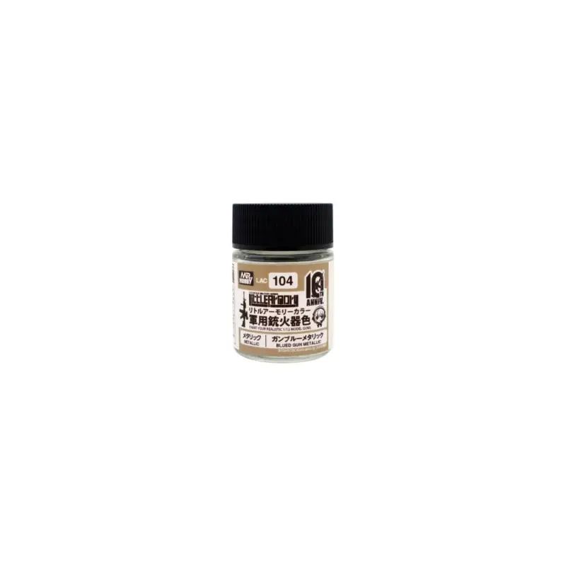 Bestseller Gunze lac-104 paint little armory color (18ml) blued gun metallic Acrylverf