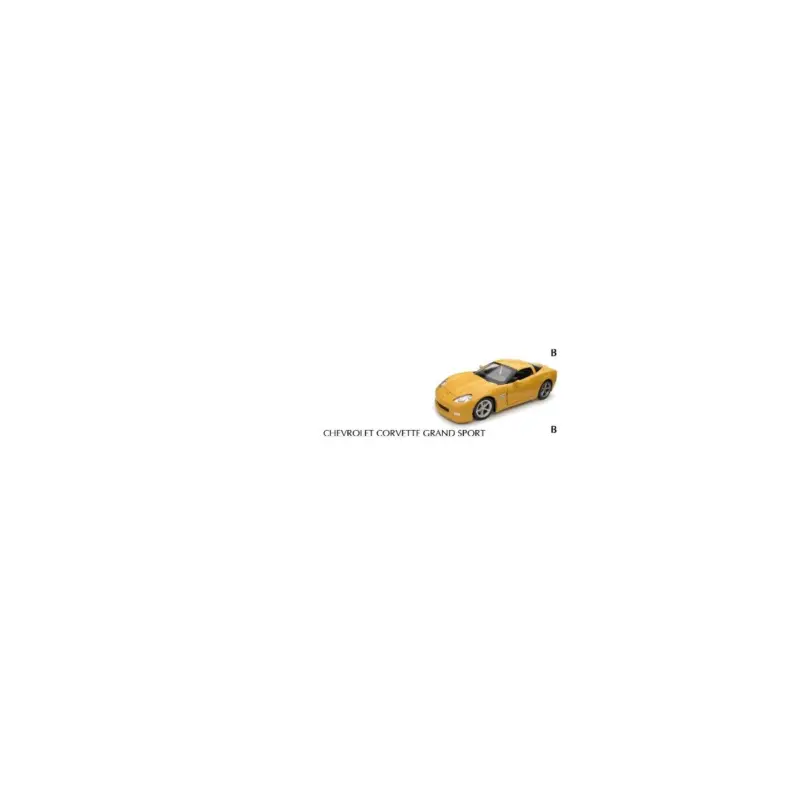 Newray 71983 miniature chevrolet corvette grand sport 2010 yellow 1/24 Miniatuur Veilige Betaling