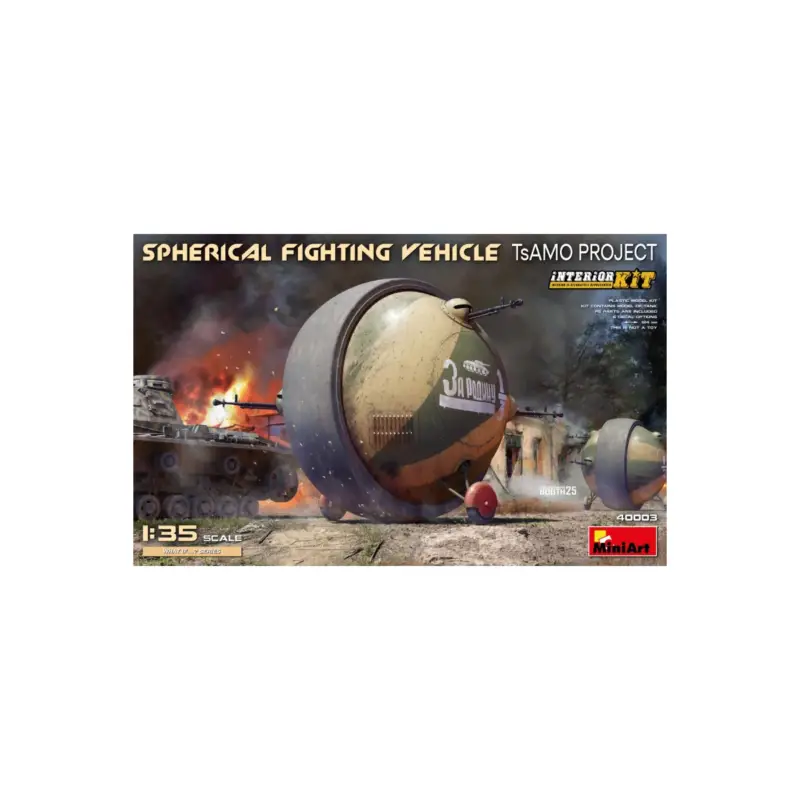 MINIART 40003 SPHERICAL COMBAT VEHICLE MODEL KIT. PROJECT TsAMO. INTERIOR KIT 1/35 Veilige Betaling