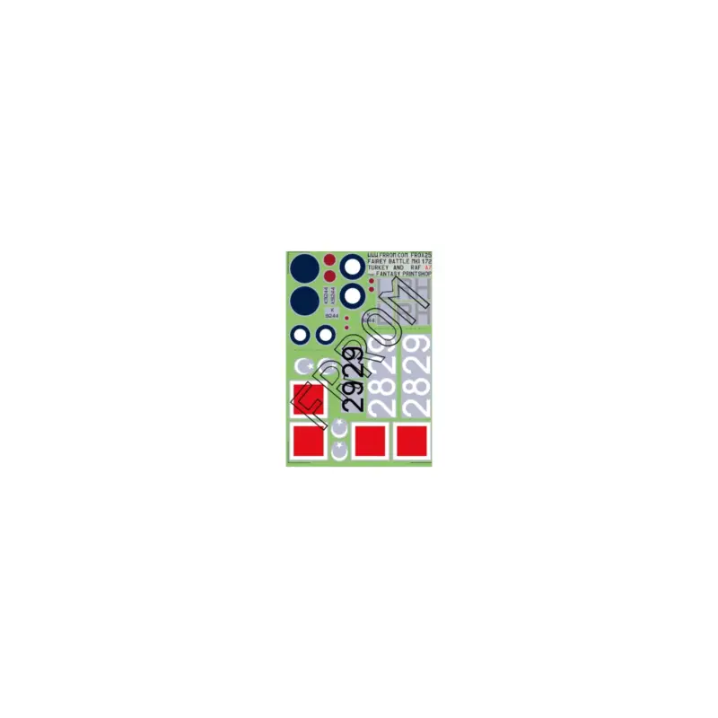 Gecertificeerd Frrom fr0x25 plane decals fairey battle mk.i turkey / uk 1/72 th. (size a7).