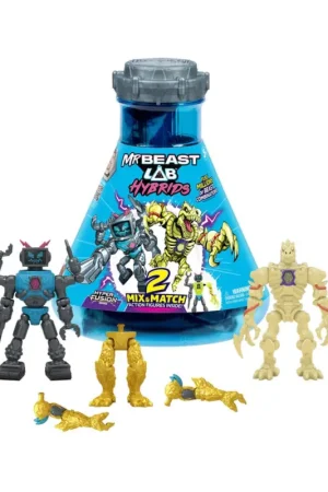 Mr. Beast Lab Hybrids Series 2 Mini Figuren 2er-Pack Lab-Bot vs Gid Skeleton 11 cm Figuurtje Tijdelijk Beschikbaar