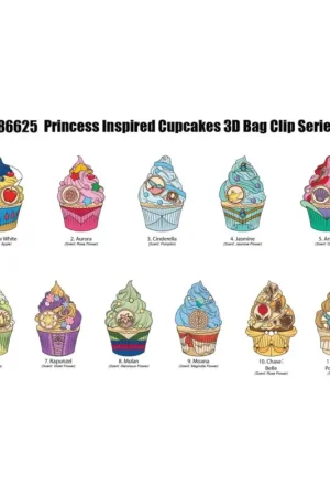 Gratis Retour DISNEY PRINCESS - 3D Foam Bag Clip (Display 24 Pcs)
