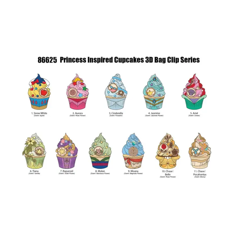 Gratis Retour DISNEY PRINCESS - 3D Foam Bag Clip (Display 24 Pcs)