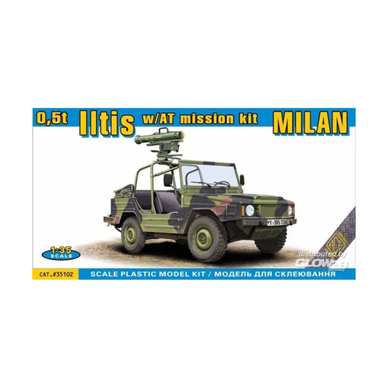 Favoriet 0.5t Iltis w/AT mission kit MILAN Schaalmodel