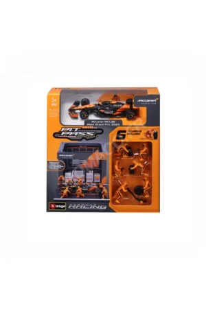 Seizoensaanbieding Pit stop set: mechanic figures with stand and accessories mc laren norris