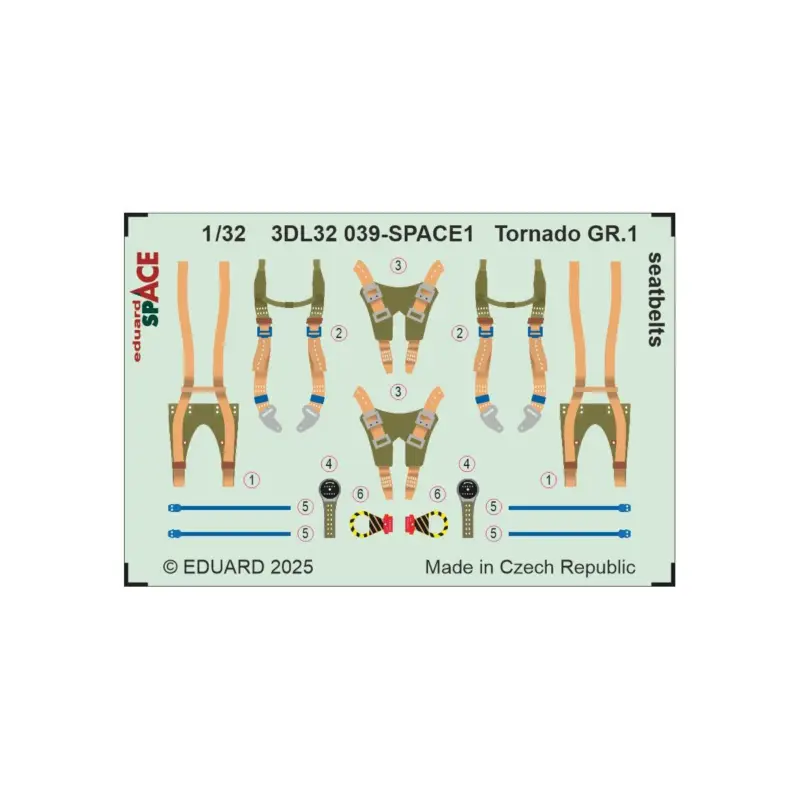 Beste Prijs Eduard 3dl32039 space tornado gr.1 seatbelts (for italeri) 1/32