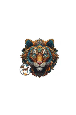 Wooden Puzzle – Courage of the Tiger – 400 pcs Puzzel Hoge Kwaliteit