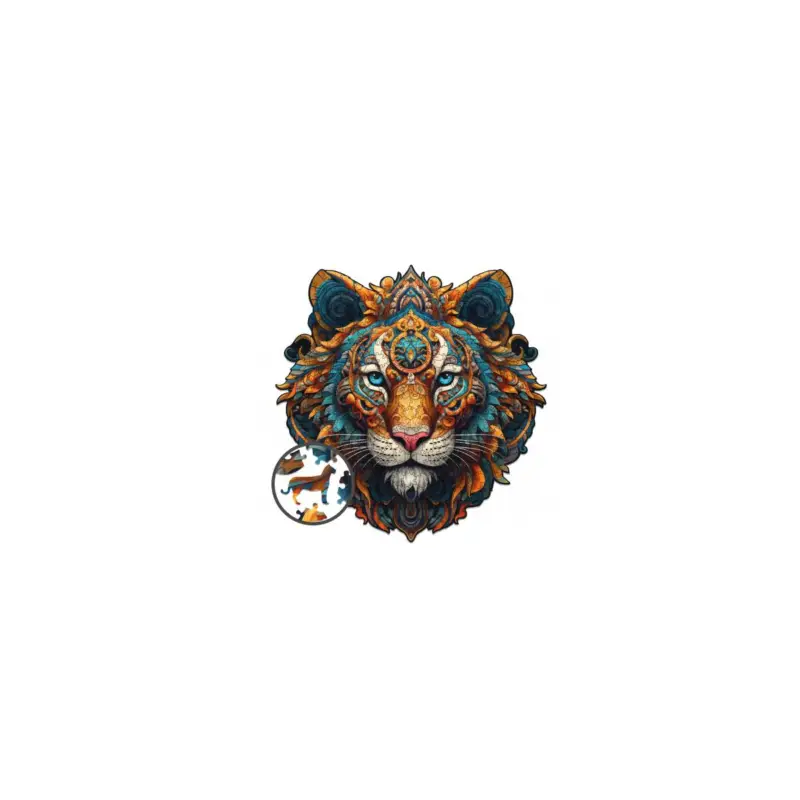 Wooden Puzzle – Courage of the Tiger – 400 pcs Puzzel Hoge Kwaliteit
