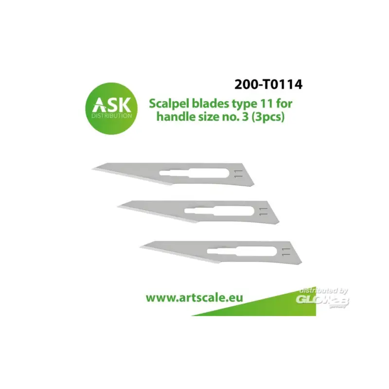 Exclusieve Aanbieding Scalpel blades type 11 for handle size no. 3 (3pcs)