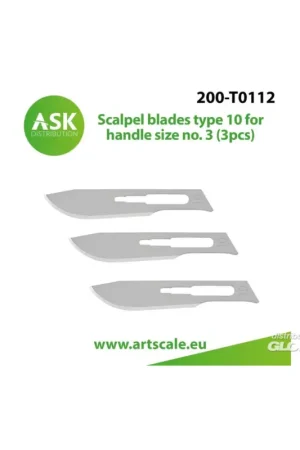 Scalpel blades type 10 for handle size no. 3 (3pcs) Koop Vandaag