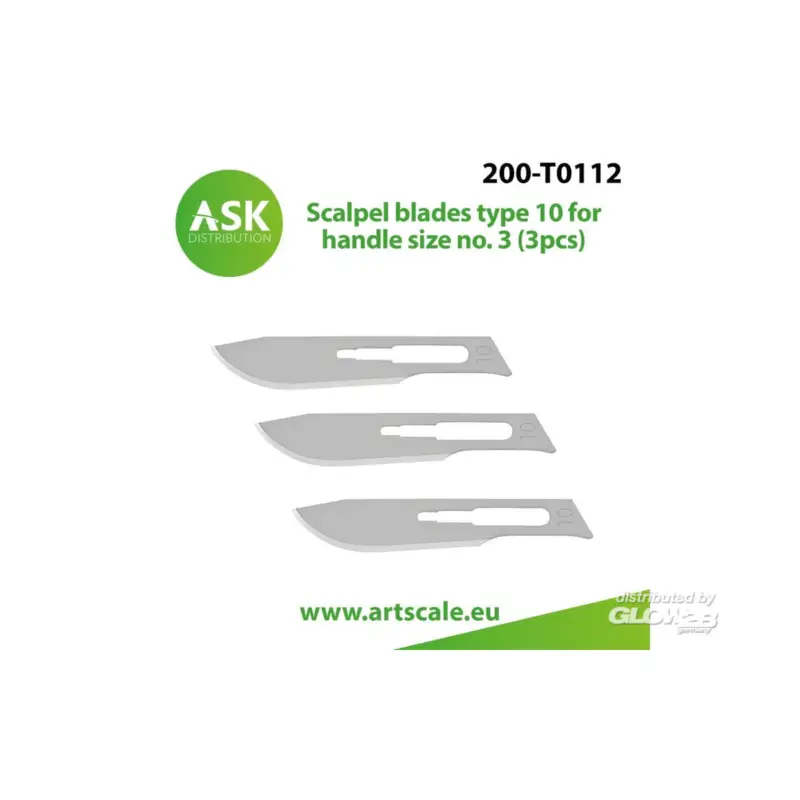 Scalpel blades type 10 for handle size no. 3 (3pcs) Koop Vandaag