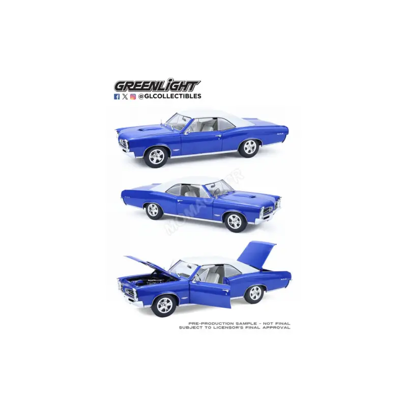 Pontiac gto 1966 bleue/blanc Miniatuur Bestel Nu