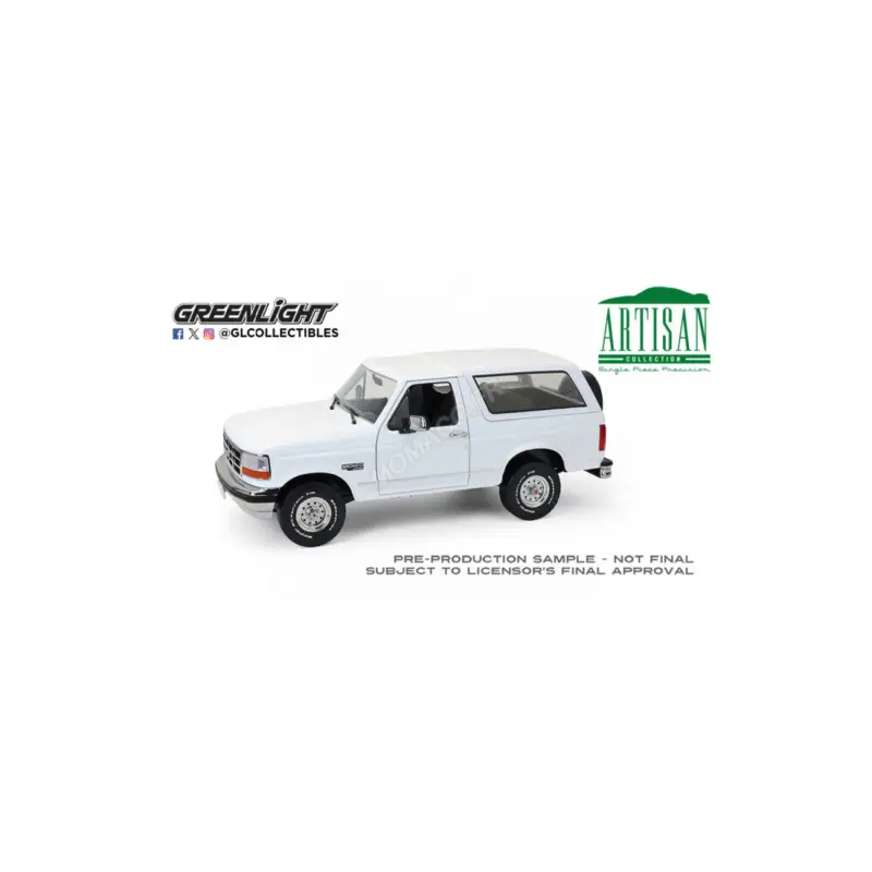 Ford bronco xlt 1993 blanche Miniatuur Hoge Kwaliteit