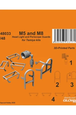 Seizoensaanbieding M5 and M8 Head Light and Periscope Guards for Tamiya